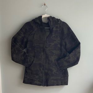 Camo Lulu lemon scuba hoodie light cotton fleece